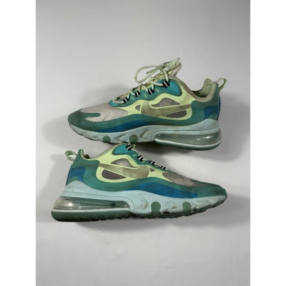 Nike Air Max 270 React Shoes Mens Size 9 Green Teal Running Sneakers AO4971-301 - Picture 2 of 9